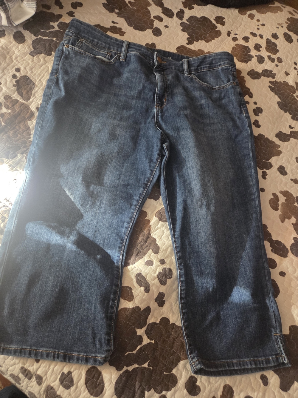 St. John's Bay Dark Blue Capri Jeans Size 18